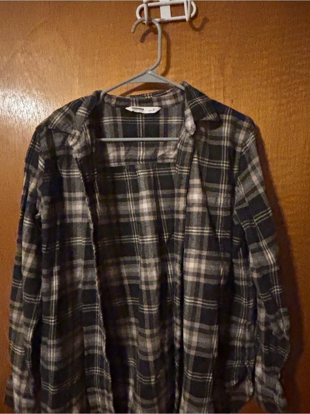 Sonoma Black & Gray Plaid Lightweight Shirt Jacket
